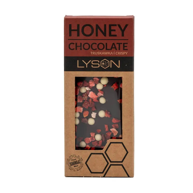 Czekolada z miodem truskawką i crispy 50 g