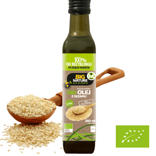 Olej sezamowy tłoczony na zimno BIO 250 ml