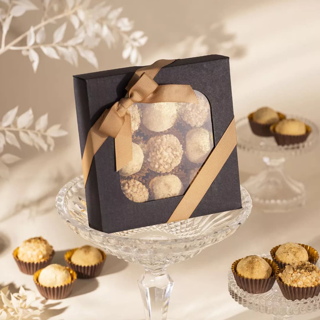 Trufla miodowa GOLD z białej czekolady z orzechami 170 g